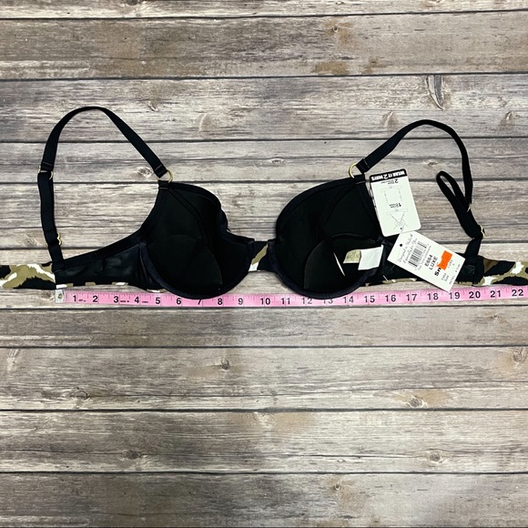 Swim Systems Animal Print Convertible Straps Underwire Push Up Bikini Top Small - Picture 10 of 12